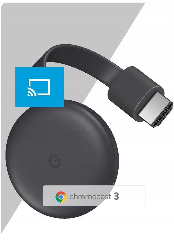 GOOGLE Chromecast 3 SMART TV FULL HD STREAM #3252 Stan opakowania brak opakowania