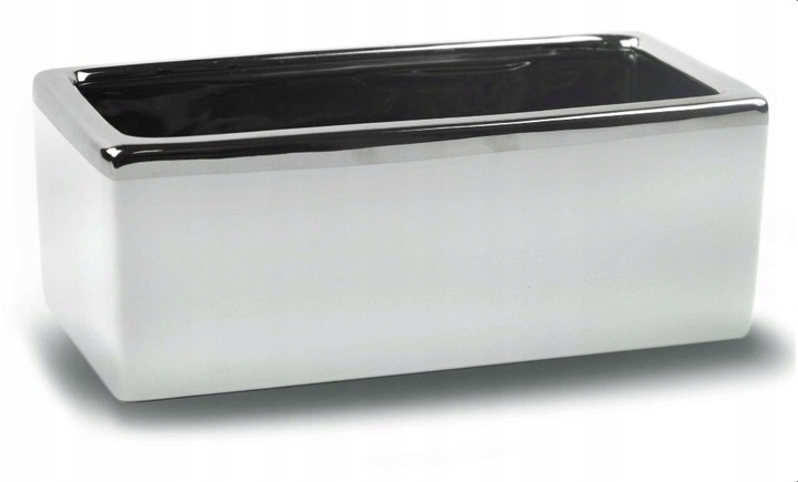 

Doniczka osłonka rynna prostokąt Ceramiczna Biała