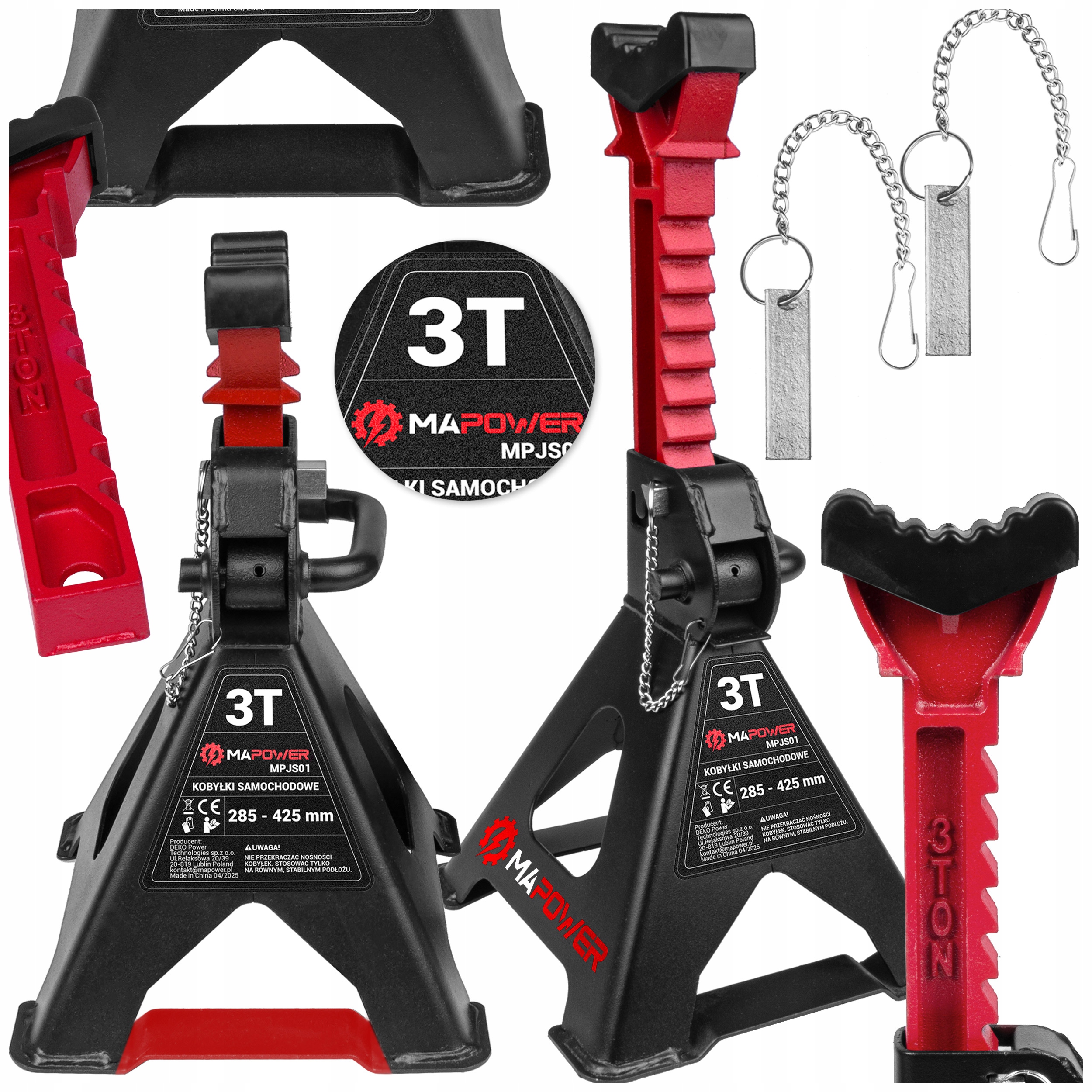 Kobyłki Samochodowe Warsztatowe Podpory Podstawki Blokada [3T] 2SZT Mapower