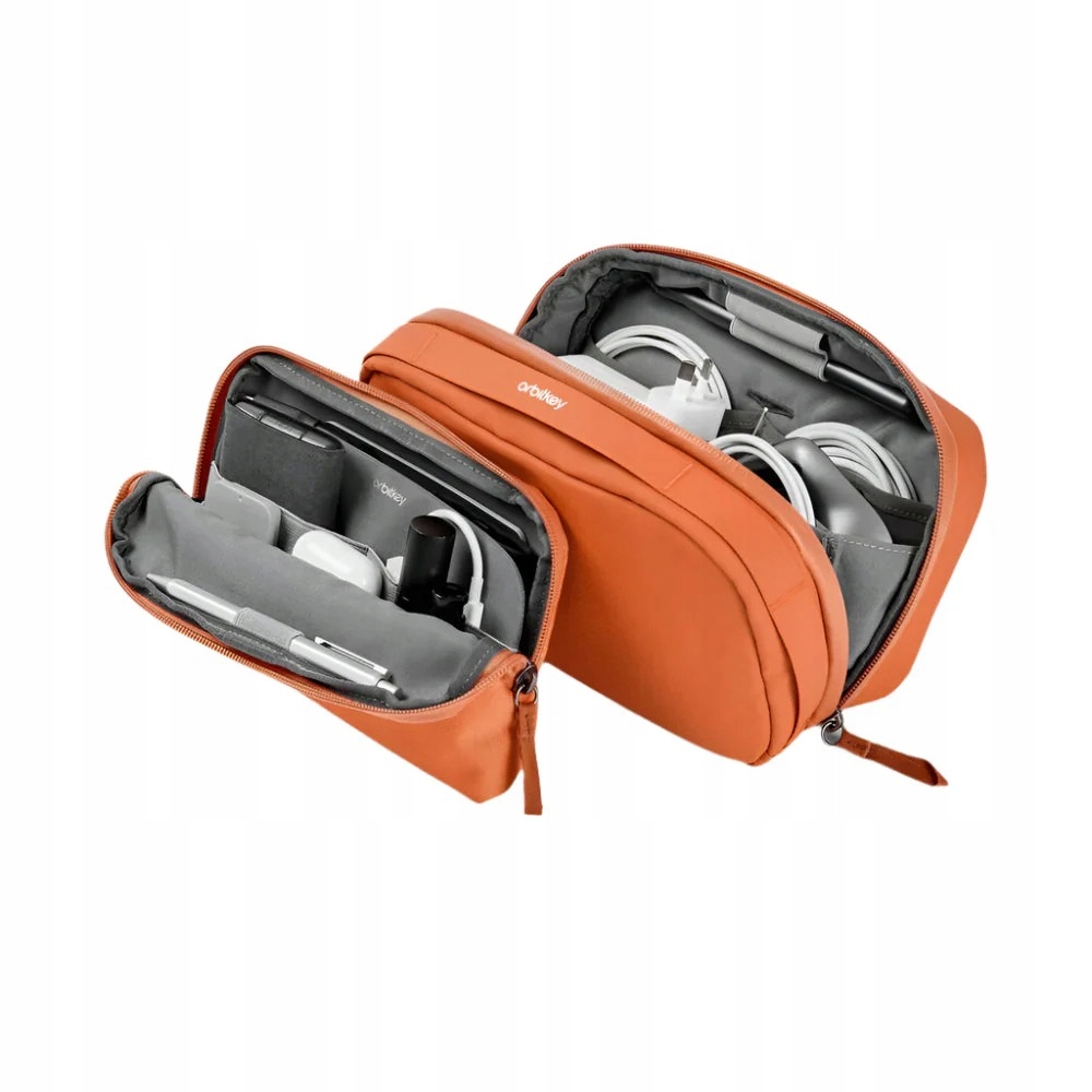 Orbitkey Etui, organizery biurowe Tech Pouch 2 in 1, Terracotta