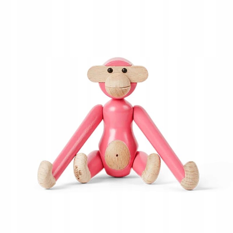 Kay Bojesen Dřevěná opička 9,5 cm pink