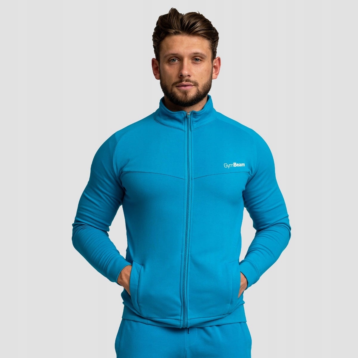 GymBeam Bluza rozpinana Limitless Aquamarine XXL