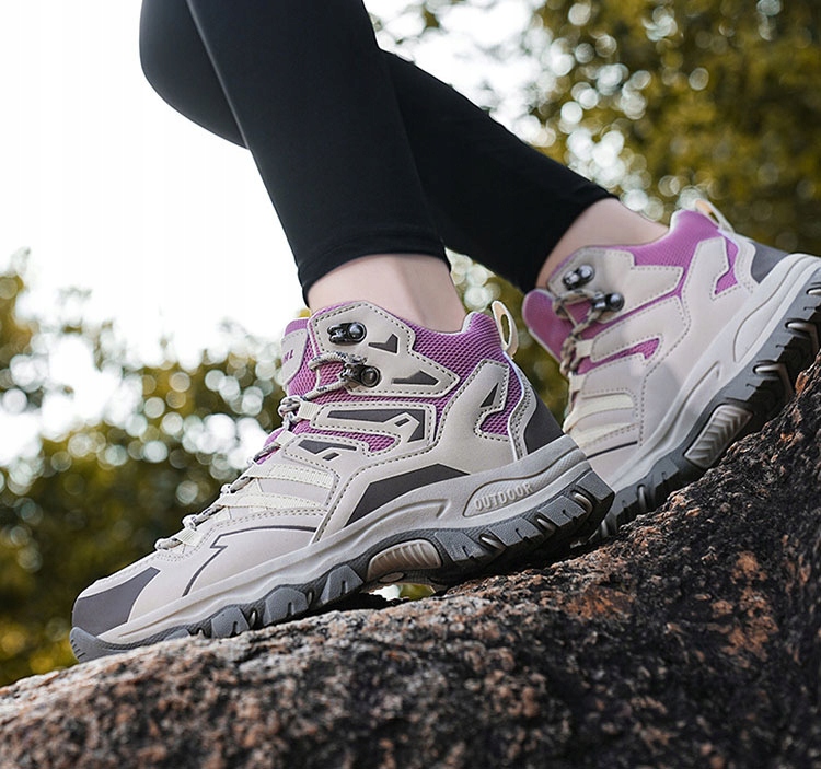 MODA BUTY TREKKINGOWE DAMSKIE GÓRSKIE TURYSTYCZNE SPORTOWE FIOLETOWY R.39 Model BUTY TREKKINGOWE GÓRSKIE SKÓRZANE TURYSTYCZNE