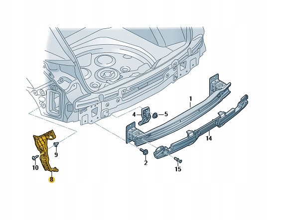 83A807453A - Бампер задній AUDI Q3 RSQ3 лівий ASO оригінал