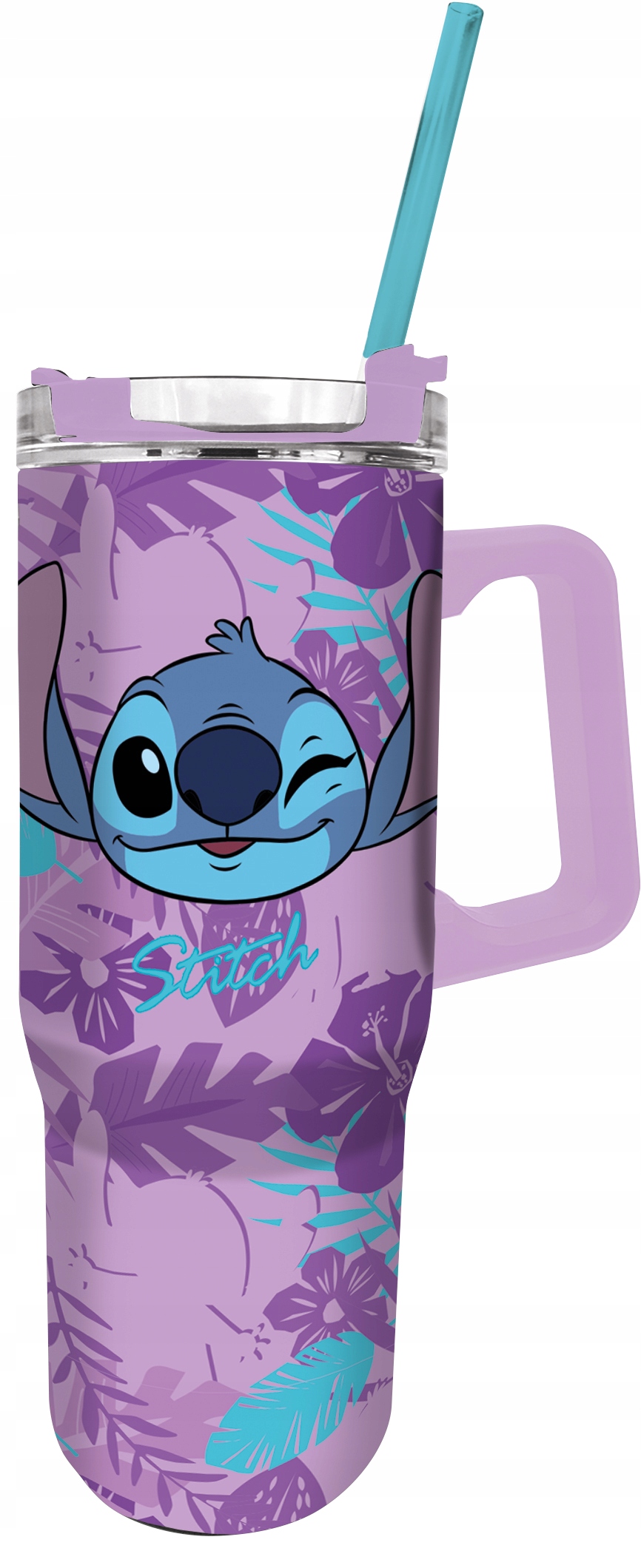 Stitch Purple Flower Hrnek XXL Rambler Velikost 39Oz