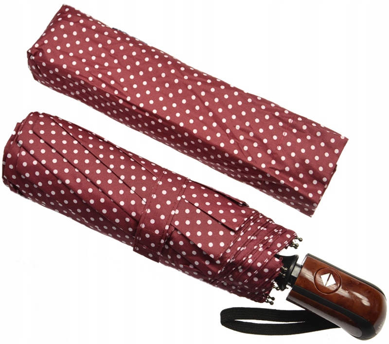 DAMSKA MĘSKA PARASOLKA PARASOL MOCNY AUTOMAT DO TOREBKI Odcień bordowy