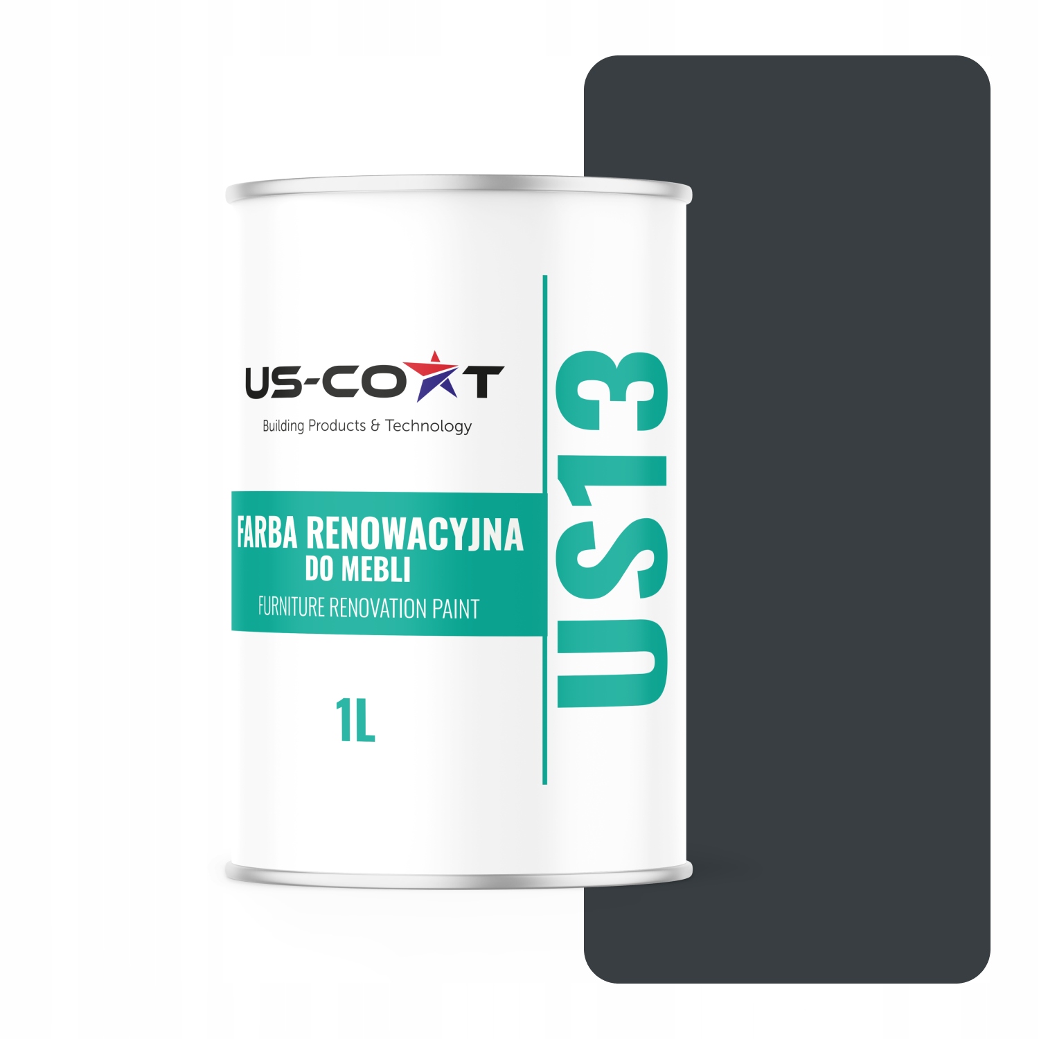 Barva pro renovaci nábytku a čelních skříní 1L Akrylová Antracit RAL7016 Saténová