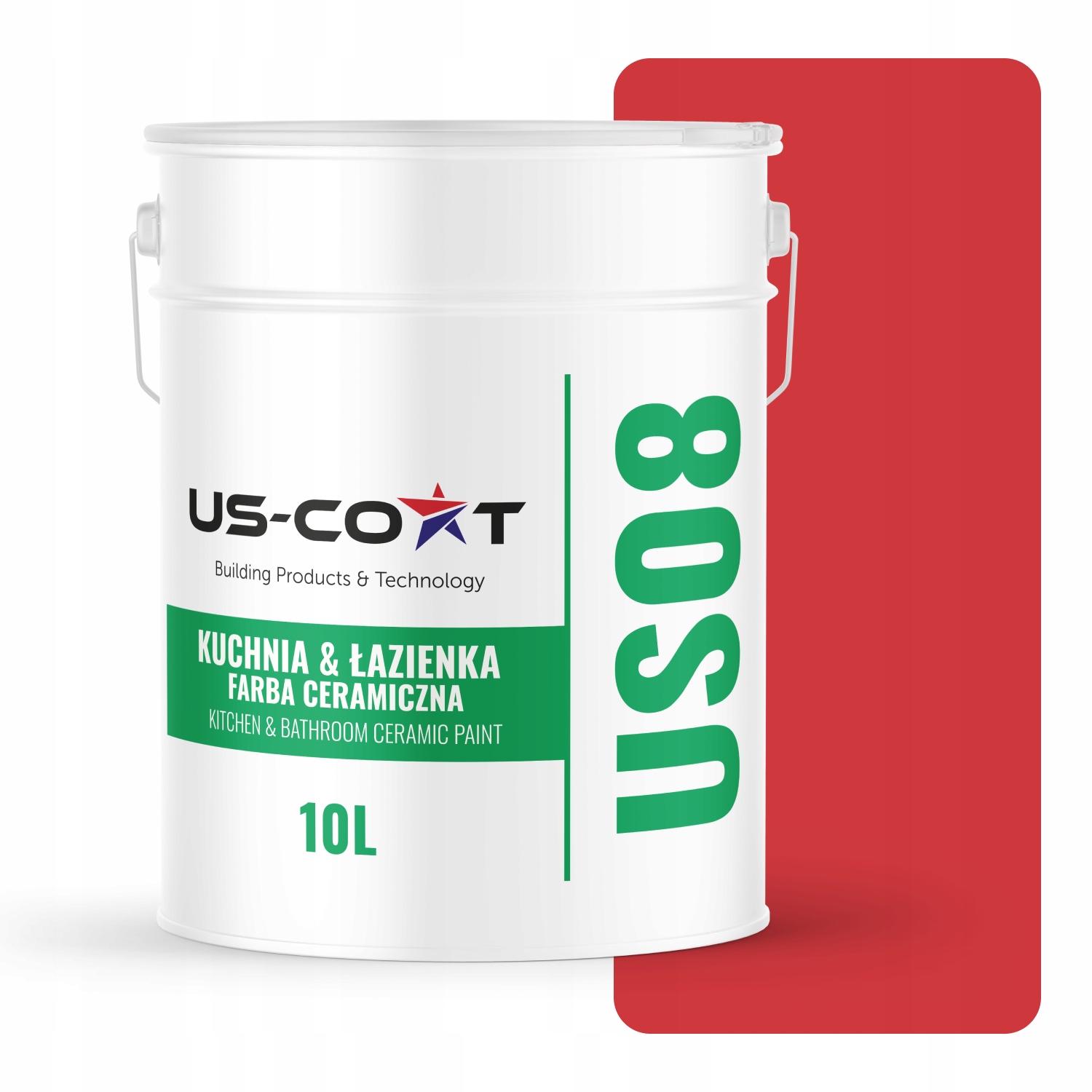 Keramická Farba Kuchyňa Kúpeľňa Červená Ohnivá H3516 Mat 10 L Nástenná