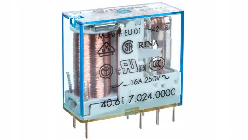 

Przekaźnik miniaturowy 1P 16A 24V DC, cewka czuła