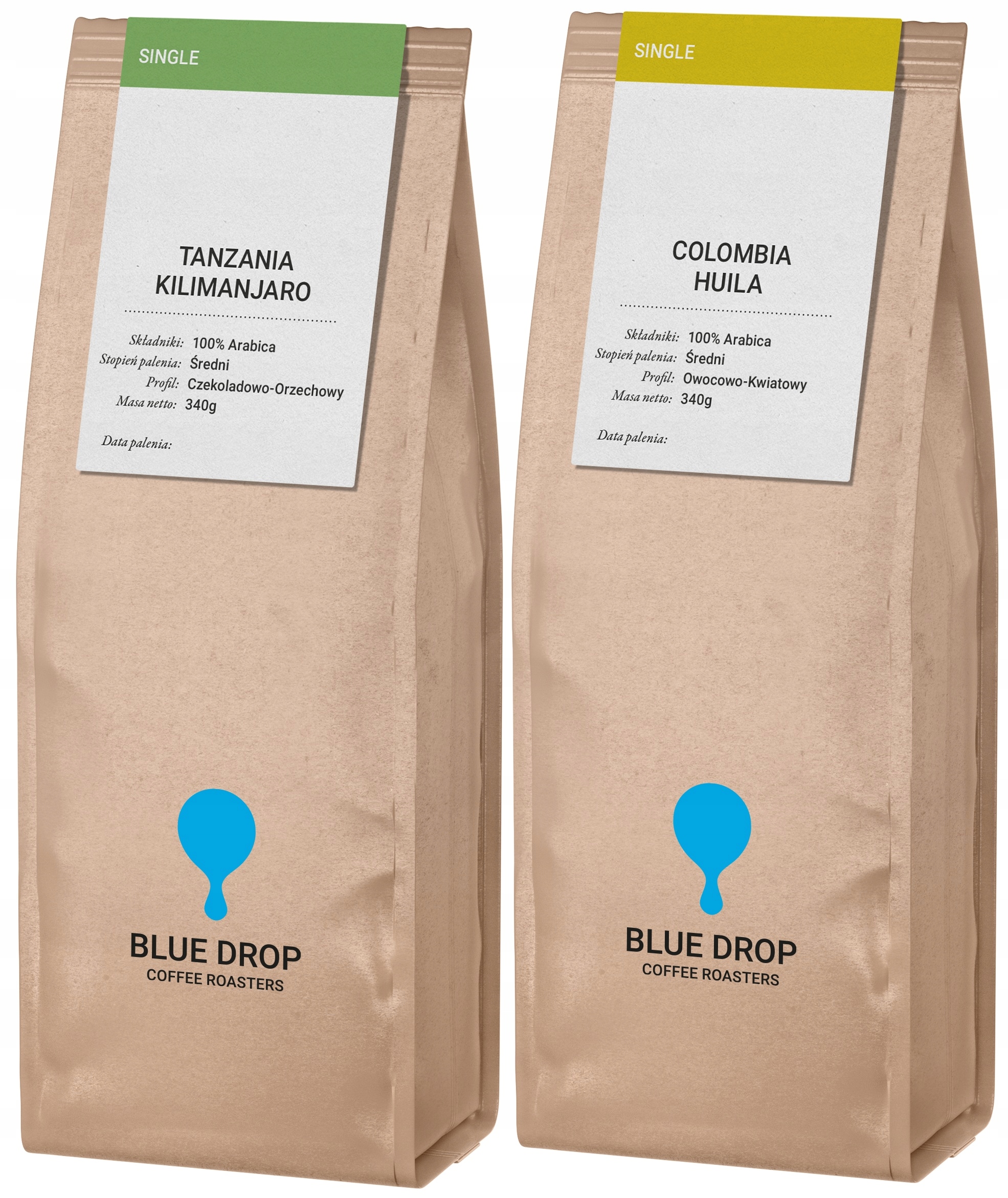 Káva zrnková Arabica Specialty Kolumbie 340 g Tanzanie 340 g Káva do domácnosti