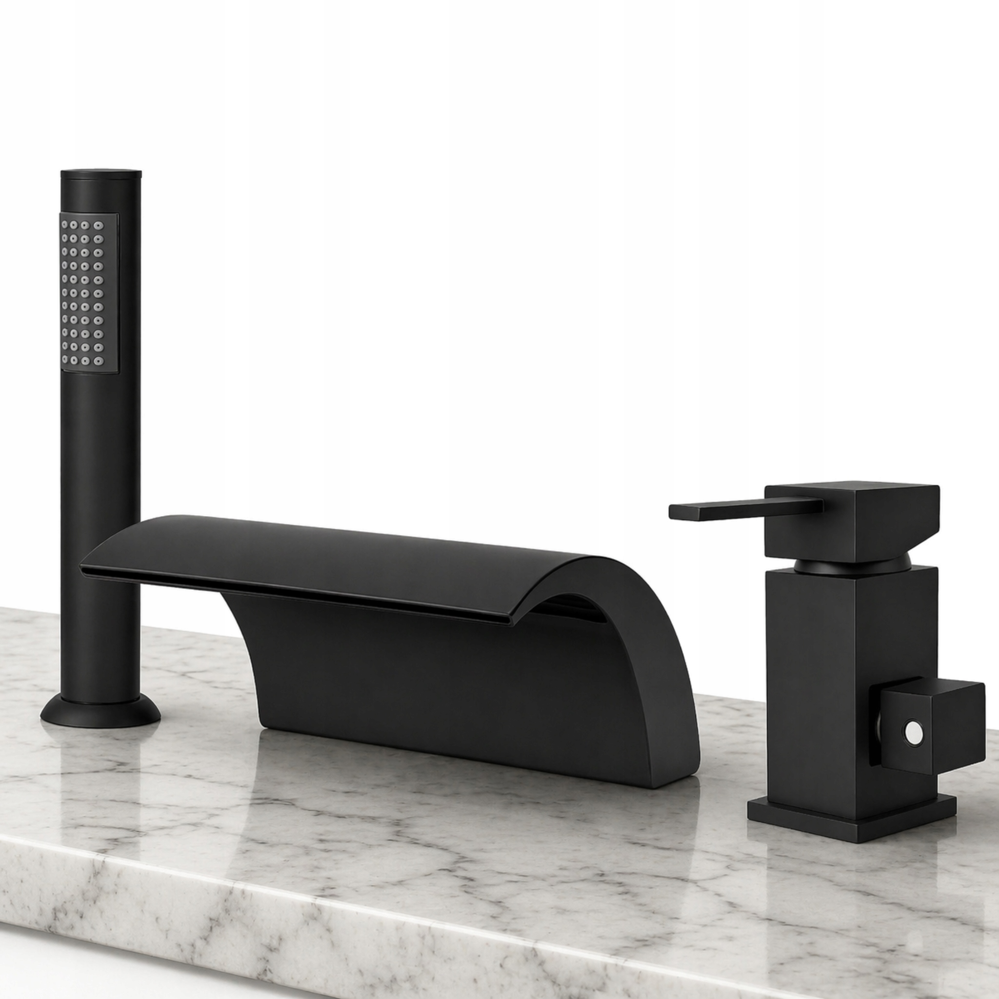 Vanová Baterie 3-OTVOROVÁ Baterie Do Vany Se Sprchou Černá Matná