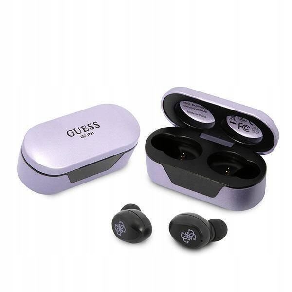 Guess Tws Earphones BT5.0 5H pouzdro fialové