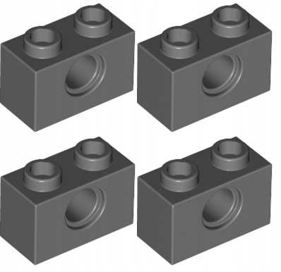 

Lego Technic belka 1x2 ciemny szary 3700 4 szt