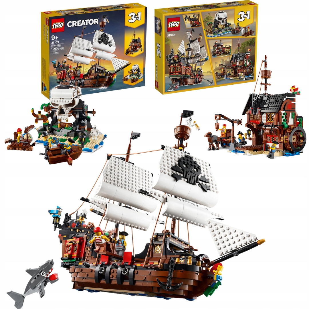 Lego Creator 3v1 31109 Loď Krčma Ostrov pirátských lebek 3v1