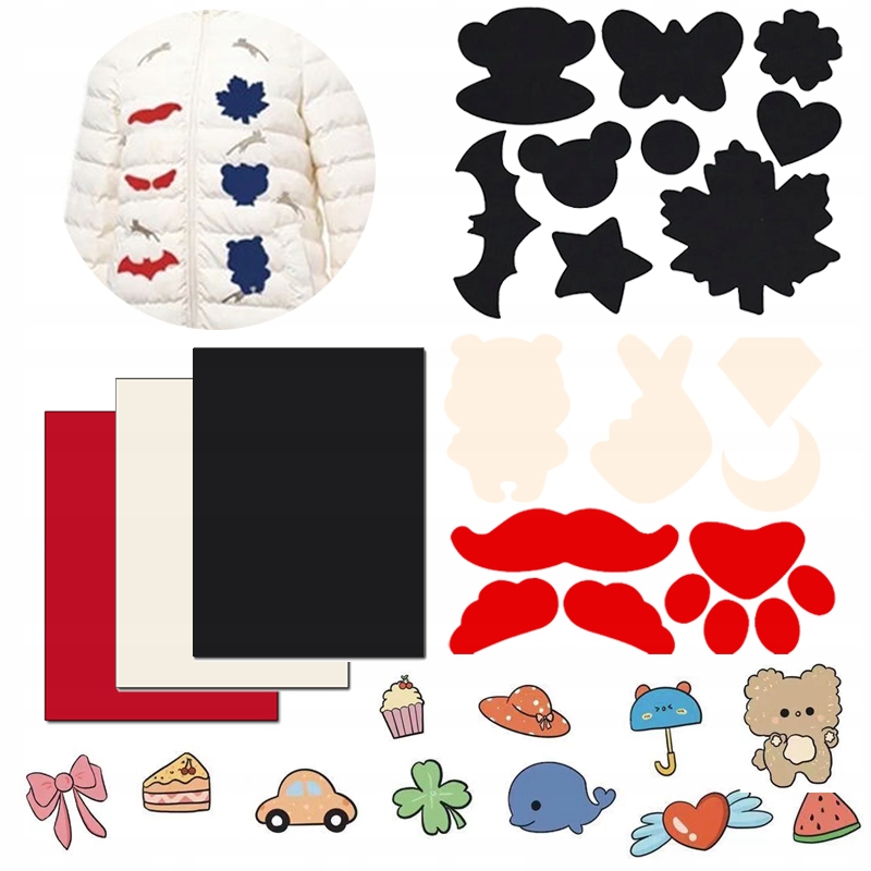 Łata do Naprawy Kurtek Puchowych SAMOPRZYLEPNA 7 ŁATKI na Spodnie