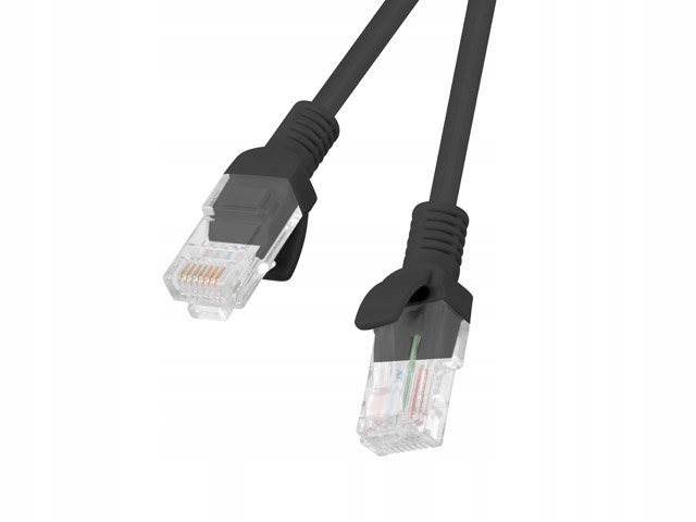 

Kabel patchcord U/utp kat.5e 1m czarny