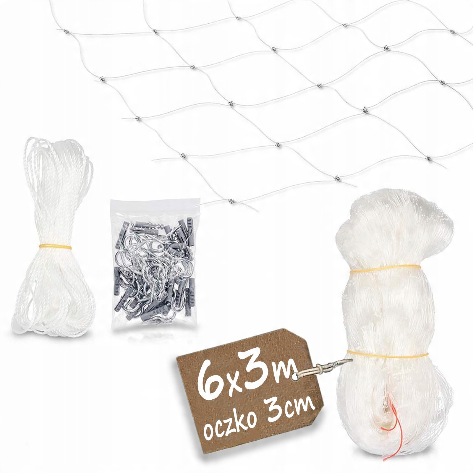 

Siatka Dla Kota Transparentna Przezroczysta 6x3m