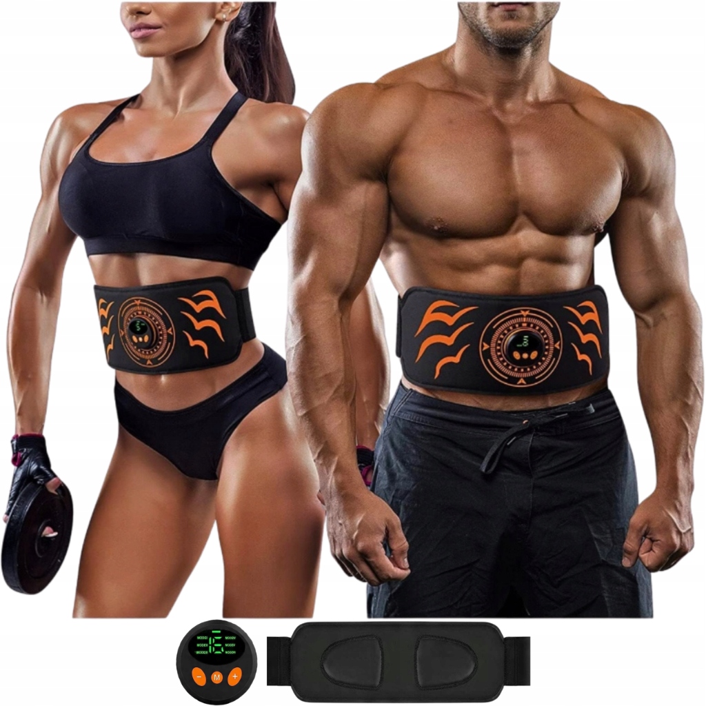 ElektroStimulátor Břišních Svalů Zeštíhlující pás Abs 6 režimů Univerzální