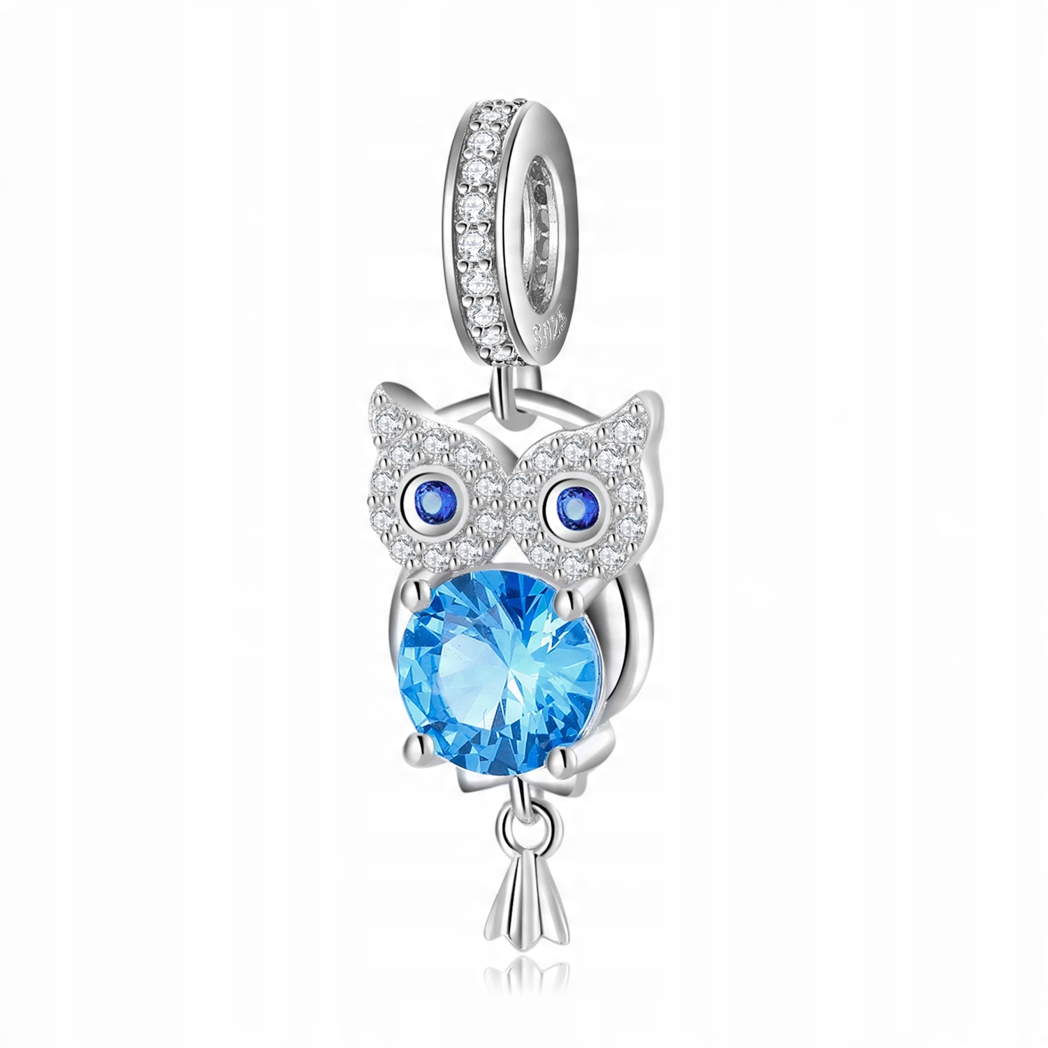 

Zawieszka charms Błękitna Sowa do Pandora sreb 925