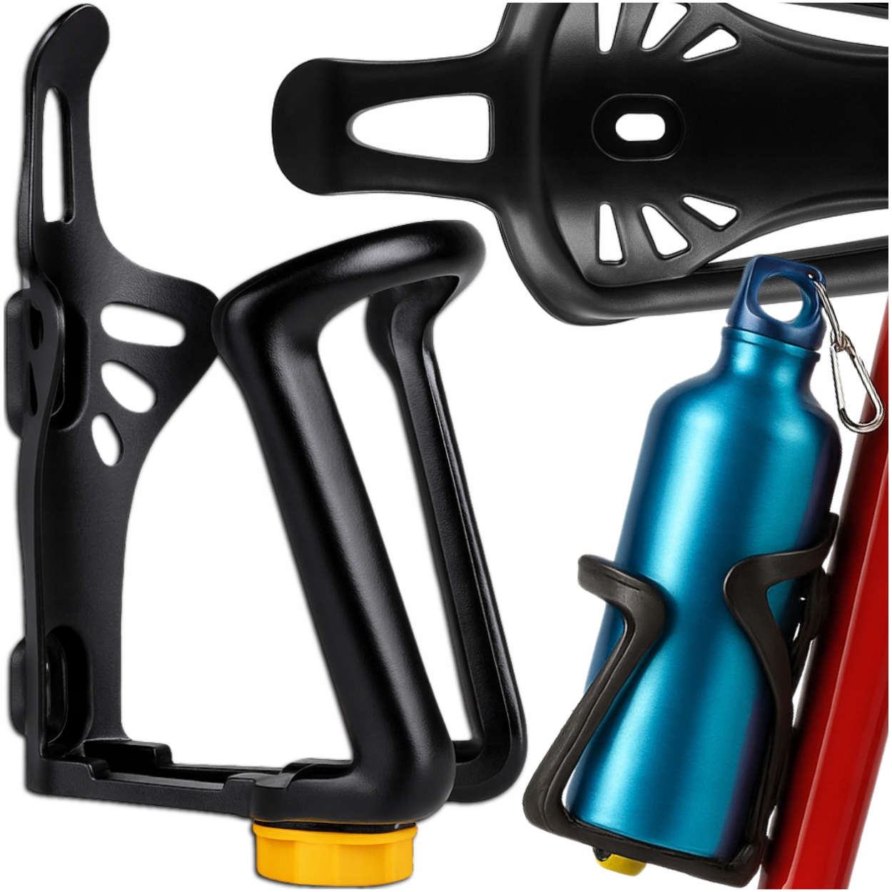 UCHWYT NA BIDON KOSZYK BUTELKĘ ROWEROWY NA RAMĘ UNIWERSALNY DO ROWERU