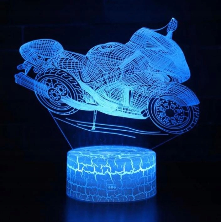 ЛАМПА 3D USB LED МОТОЦИКЛ МОТОЦИКЛ НОЧНИК