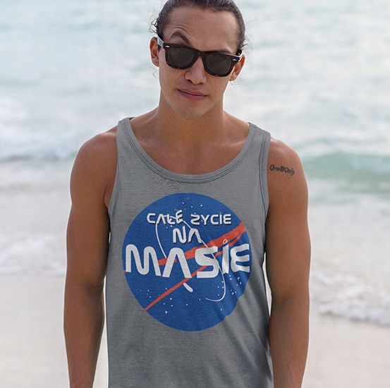 TANK TOP SIŁOWNIA CAŁE ŻYCIE NA MASIE Marka inna