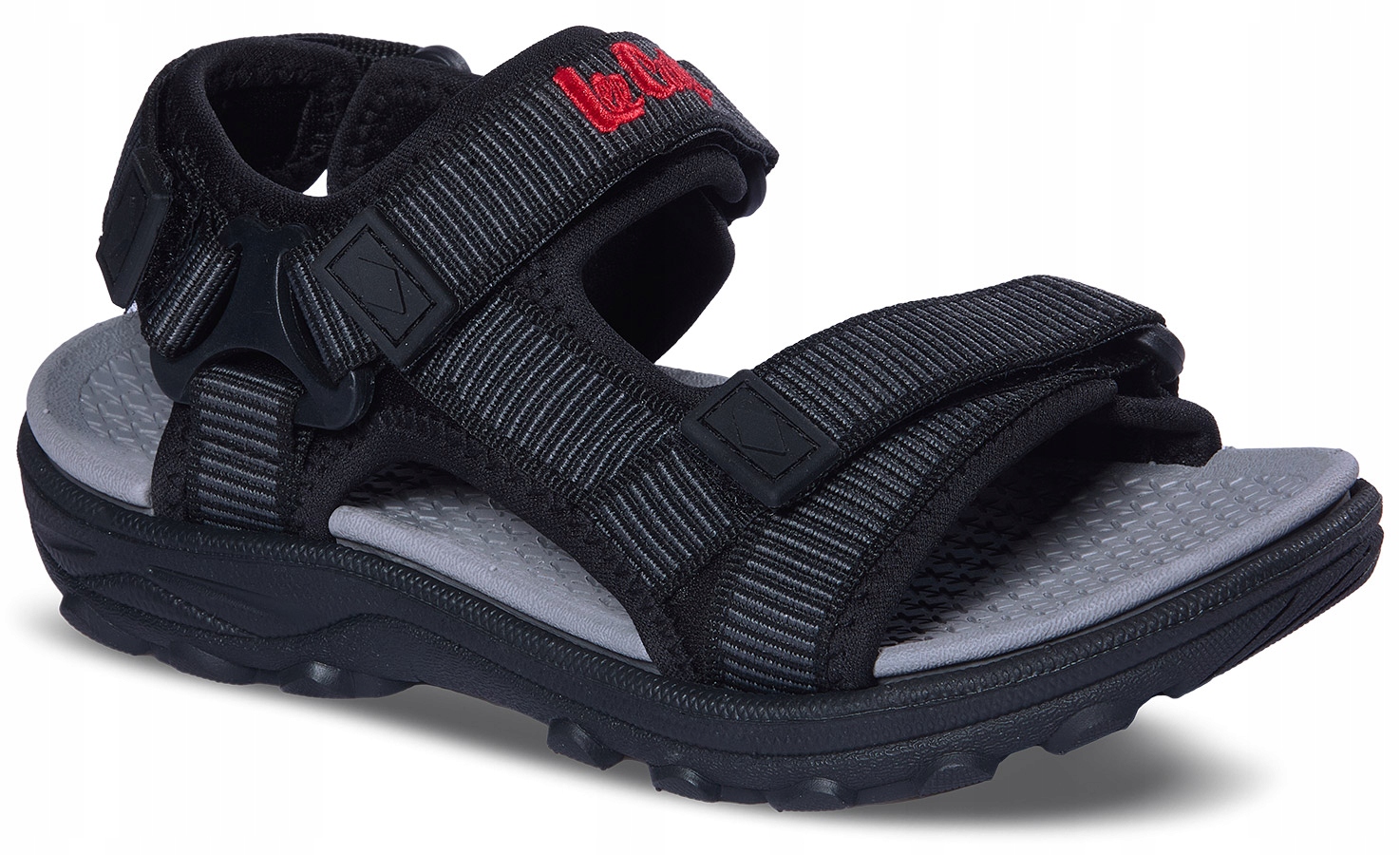 Sandały Chłopięce Lee Cooper Sportowe Na Lato Na Rzep Czarne 3568K 34