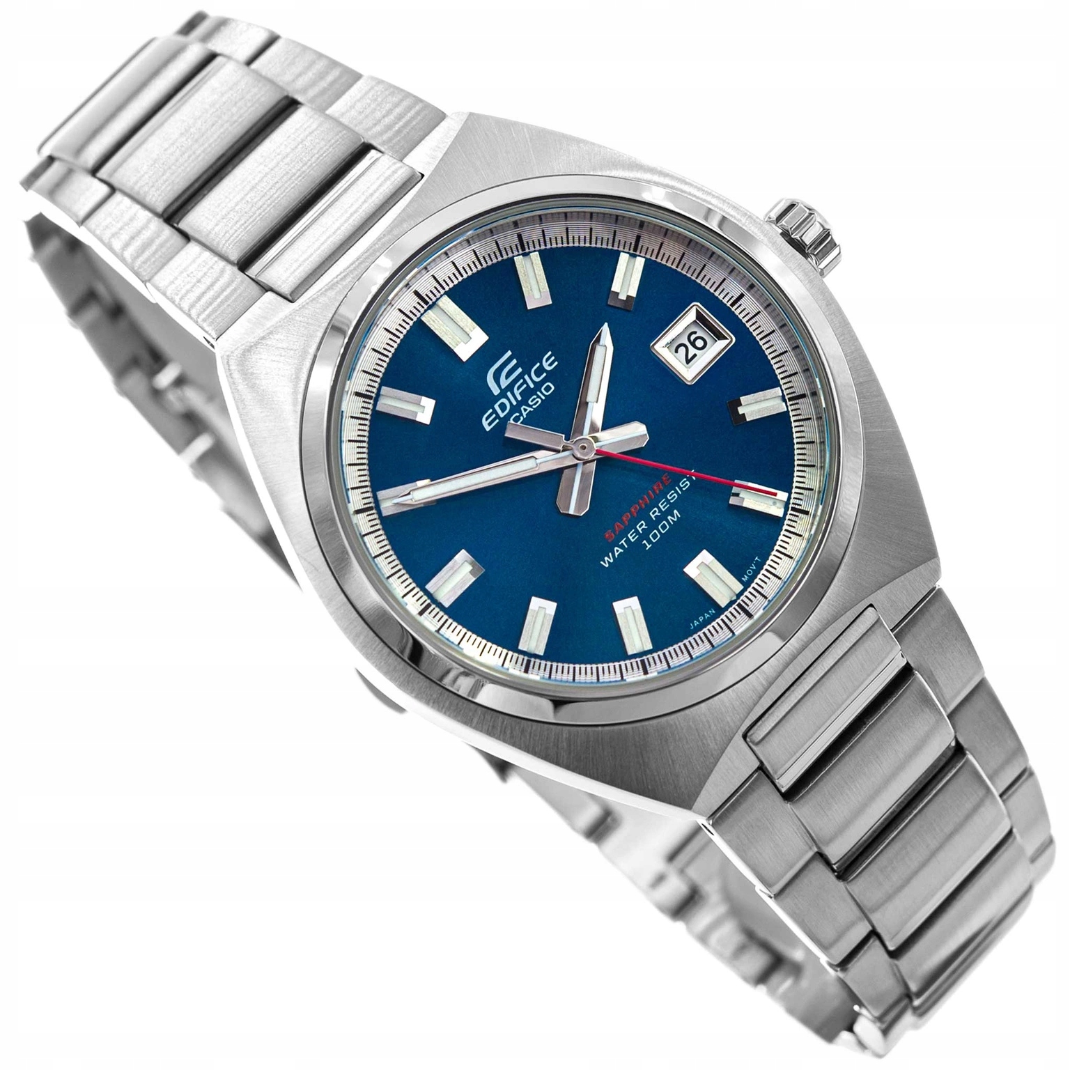 Pánské Hodinky Casio EFB-109D-2AVEF Edifice Stříbrné S Datem Na Ocelovém Náramku