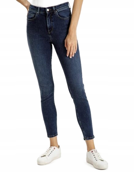 Tmavé dámské džínové kalhoty Úzké Nohavice Cross Jeans Judy Skinny Fit 24/32