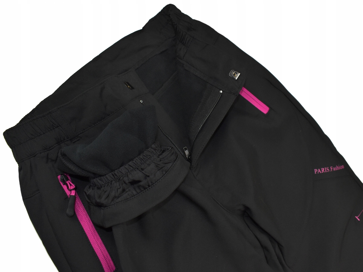 HOLD HANDS Czarne Zimowe SPODNIE Ocieplane Softshell - 176/182 Marka Inna marka