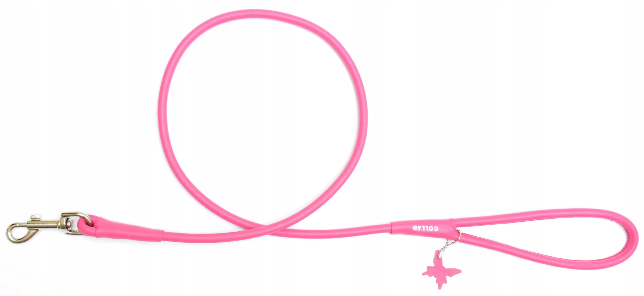 Levně Vodítko Pro Psa Z Kůže Waudog Collar 122CM/8MM Růžové