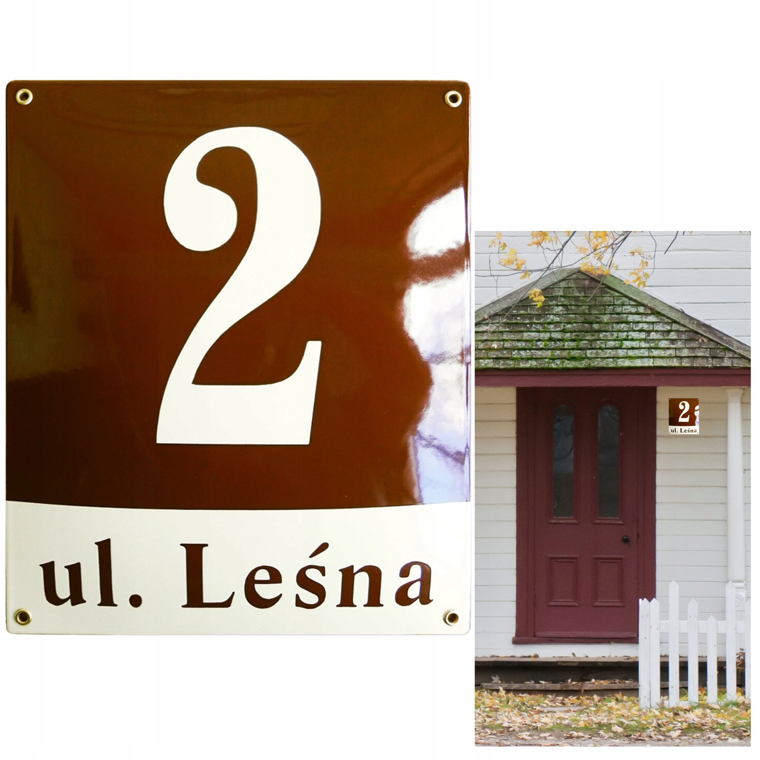 Adresní Tabulka Číslo Domu Kovová Tabulka Na Dům 30x25 CM Smaltovaná