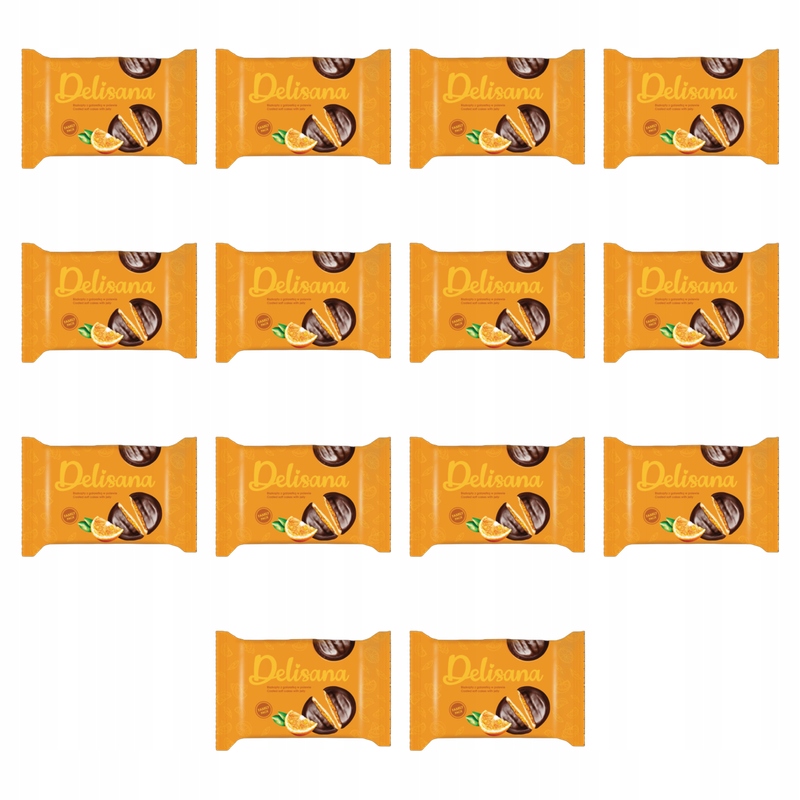 Delisana biszkopty z galaretką pomarańczową 300 g X14