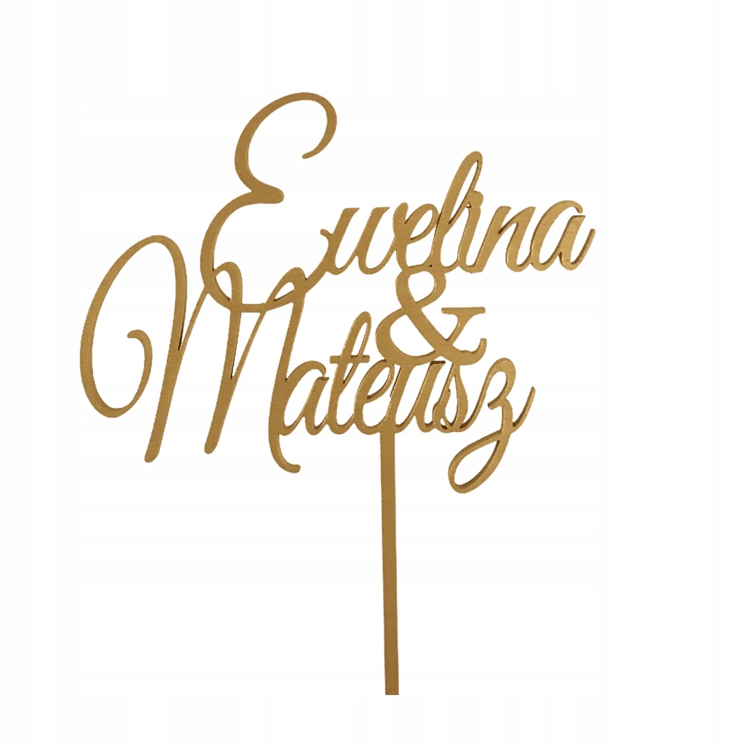 

Topper Dowolny Napis Na Tort Imiona Para Młoda Zło