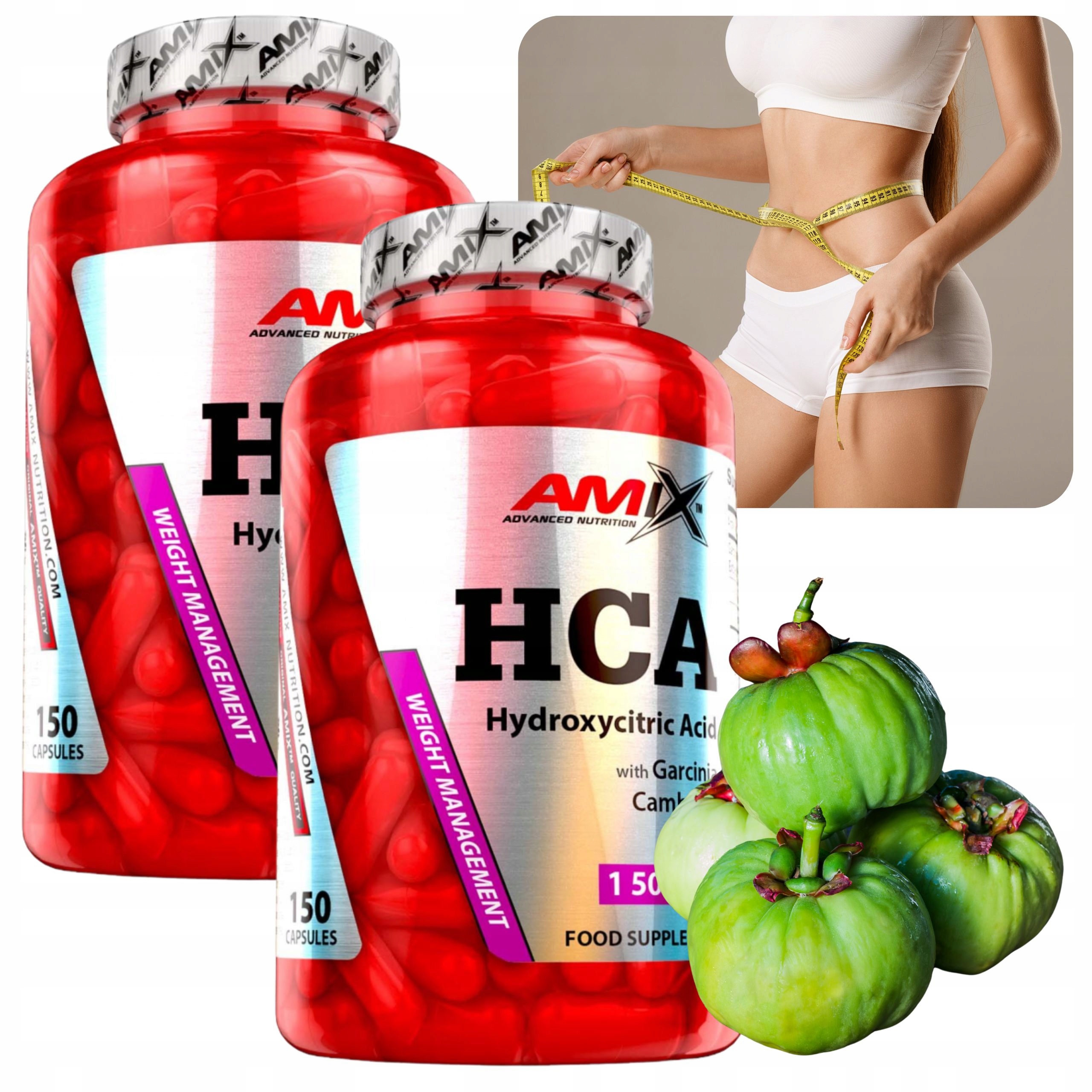Spalovač Břišního tuku pro ženy Garcinia Cambogia Extrakt Hca x2