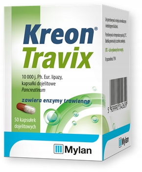 Kreon Travix, 10 000, капсулы, 50 шт. (бутылка)