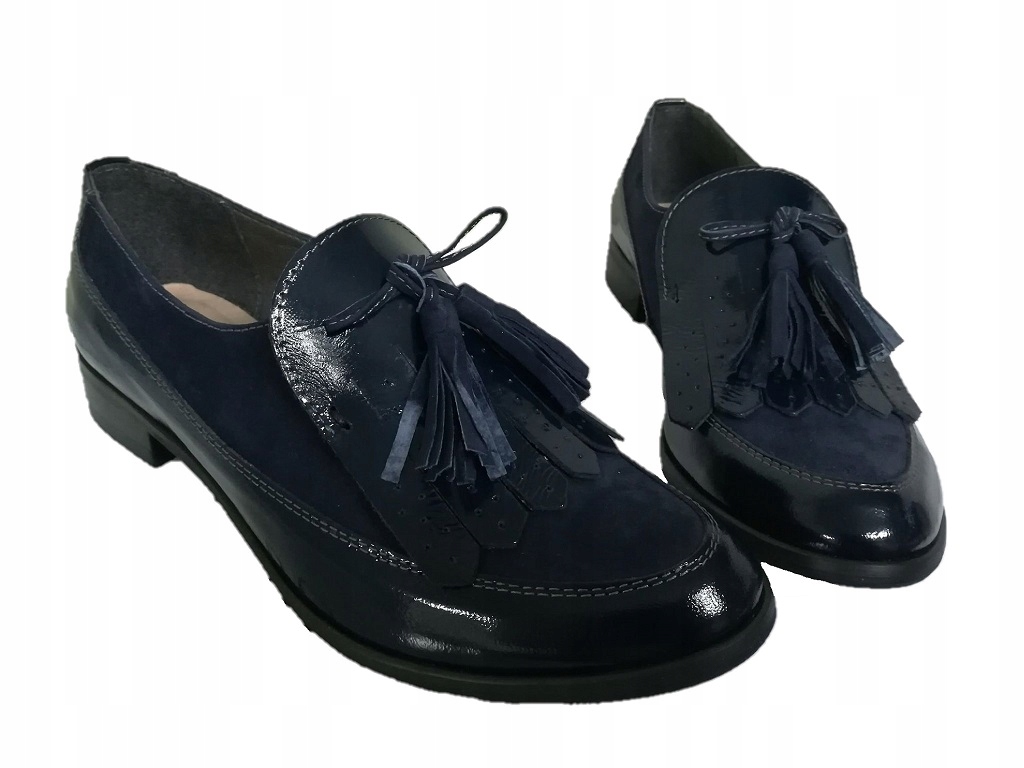 

86.Eleganckie mokasyny z kokardą z tiulem- s. nat.