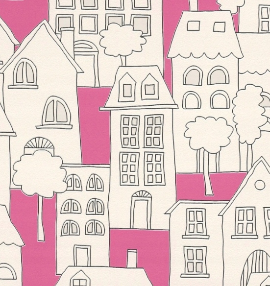 

Tapeta ścienna domki fluorescencyjna 503463