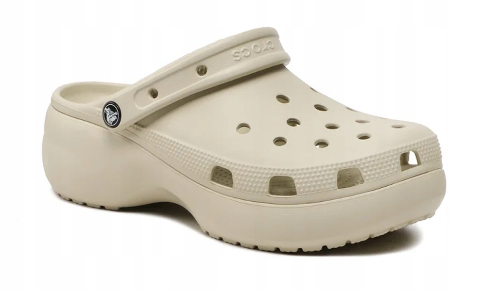 Crocs Klapki damskie Classic Platform beżowe 38-39