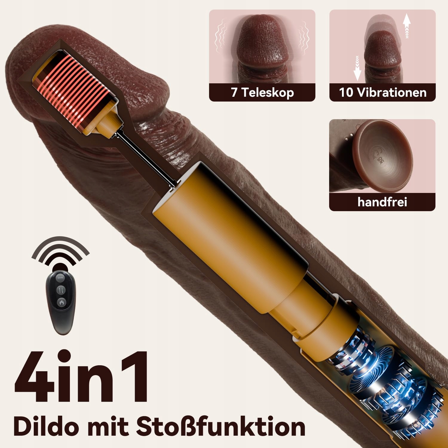 REALISTISCHE Wibrator XXL 30CM Elektryczny Dildo Czarny — miniatura 6