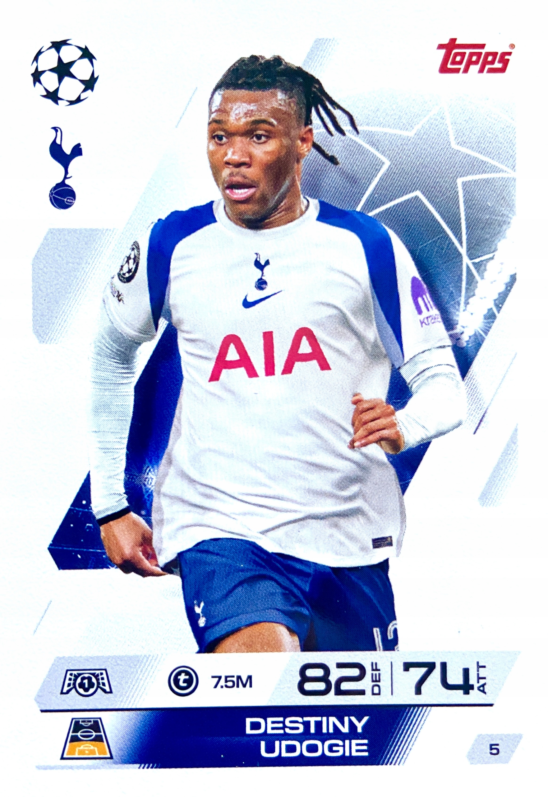 Match Attax Ucl 2025/26 2026 Base 5 Destiny Udogie Tottenham