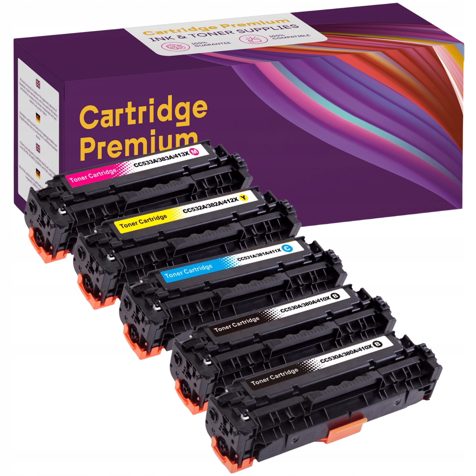 5 Tonery pro Hp CC530A-533 CP2020 CP2025 CM2320