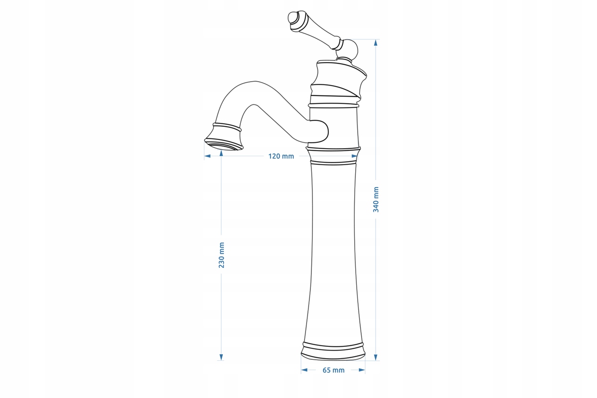 Wysoka bateria VINTAGE OLD BLACK CZARNA RETRO REA Typ montażu stojąca