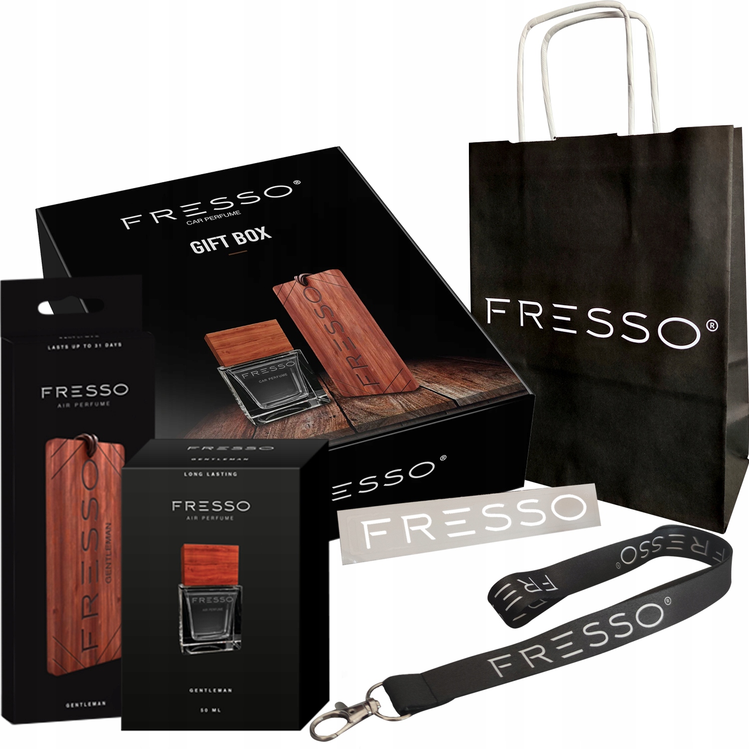 Zestaw Fresso Gift Box Gentleman Perfumy Zawieszka NA PREZENT