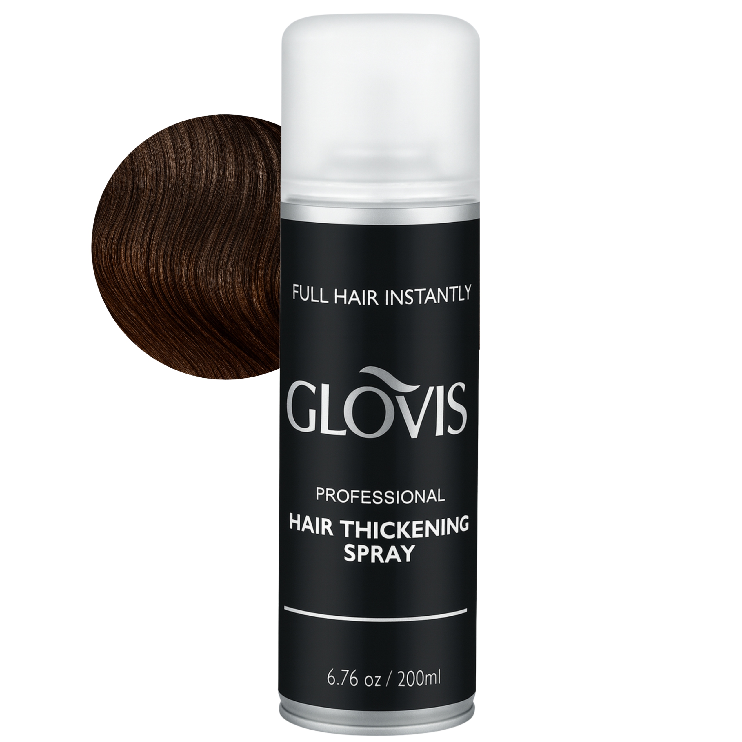 Glovis Mikrovlákna na vlasy Středně hnědá 200 Ml Zahušťovadlo a plnidlo