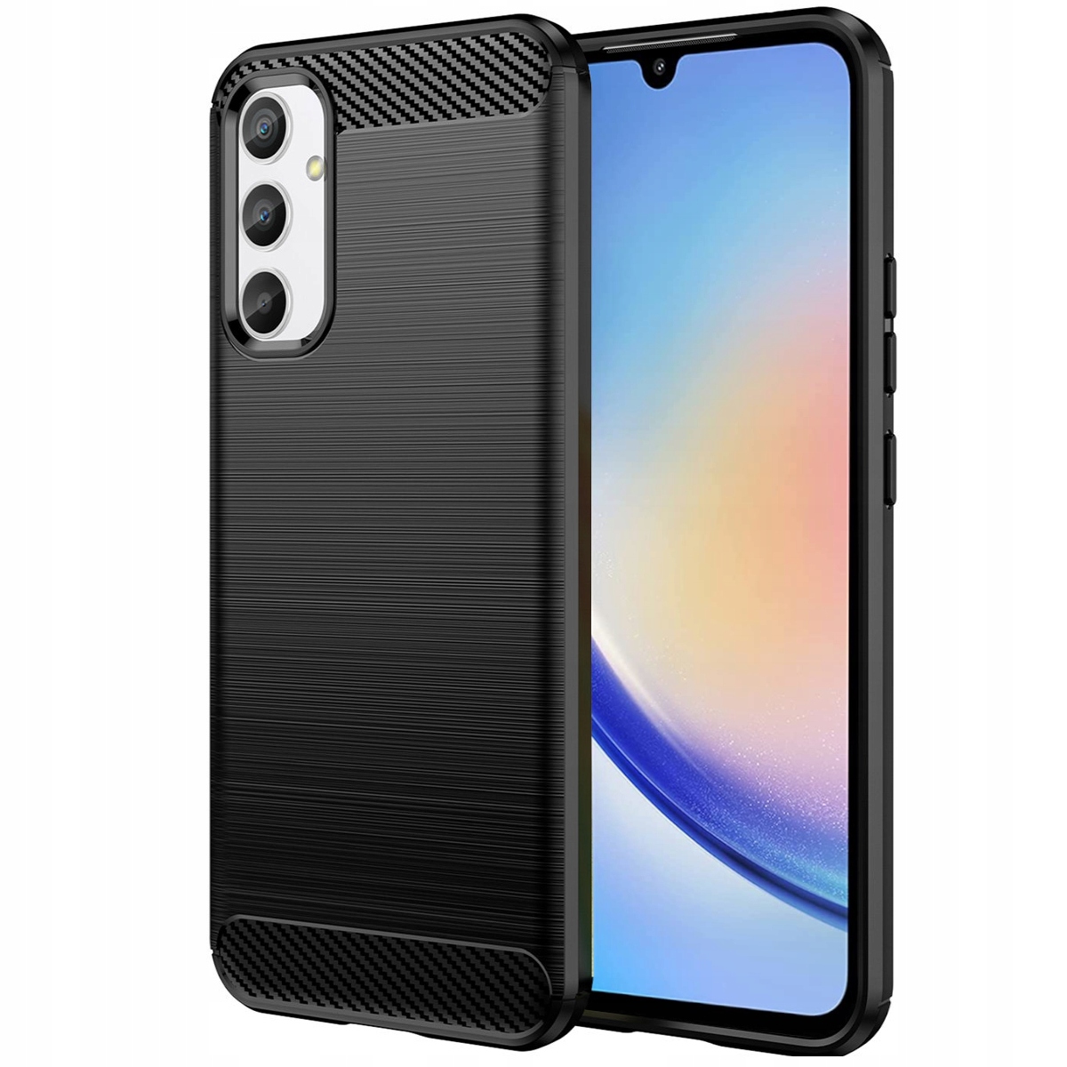 

Etui Guma Karbon Szkło do Samsung Galaxy A34 5G