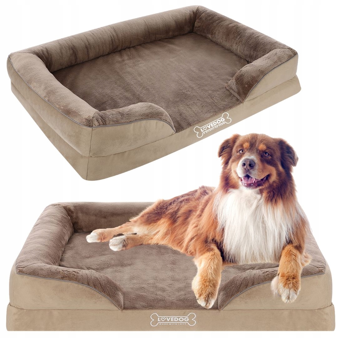 Levně Pelíšek pro psa Ortopedické Velké XL 100x75 Obal na zámek, pohovka