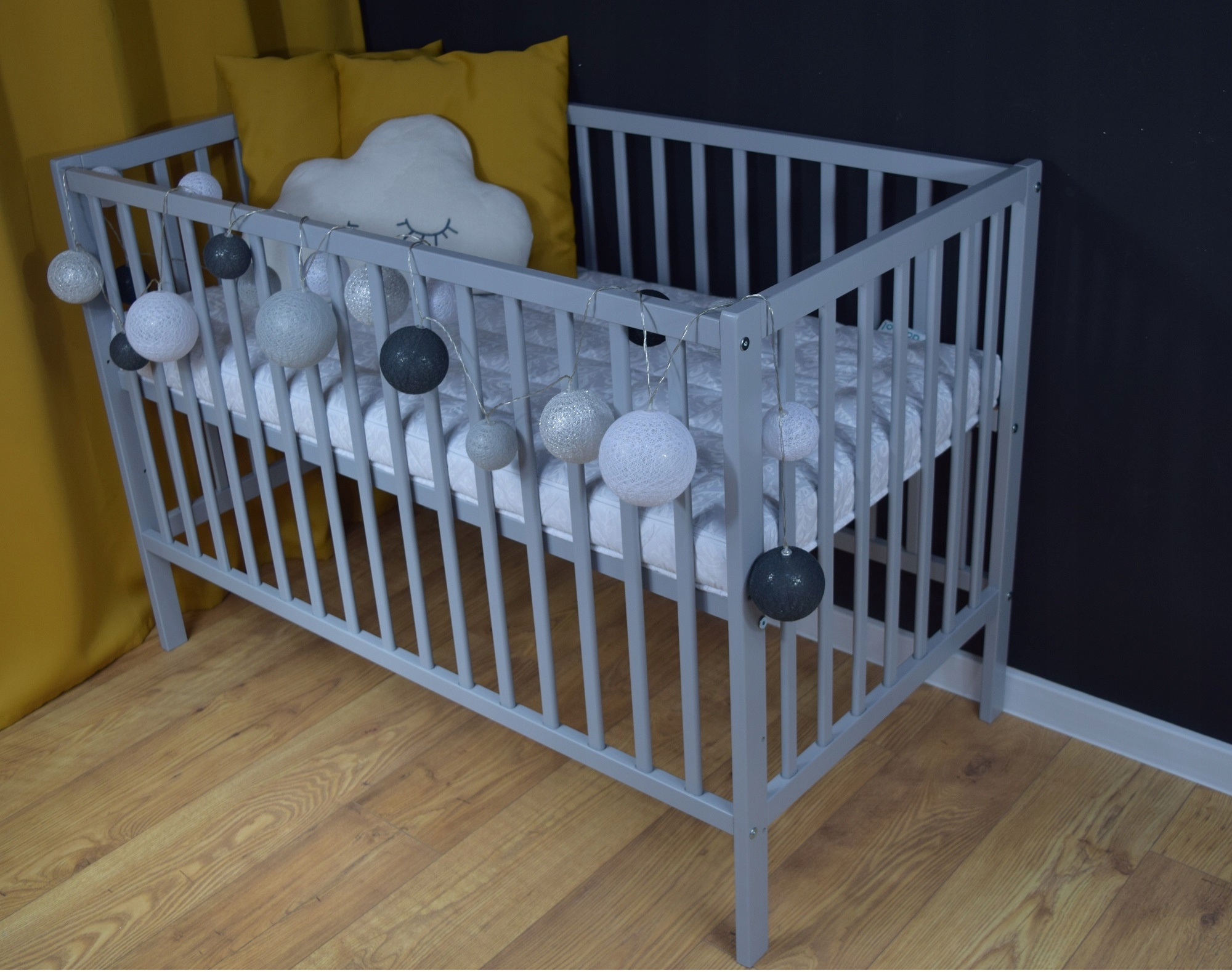 Łóżeczko b/sz MAŁGOSIA SZARA Marka inna