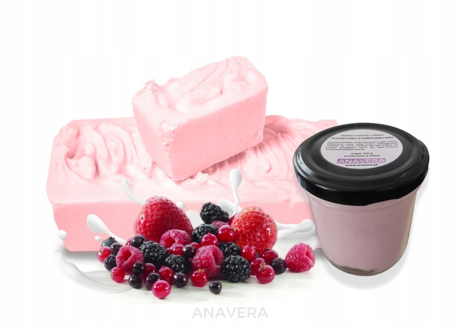 

Balsam Z Bloku Do Masażu Jogurtowy Owoce Lasu 100G