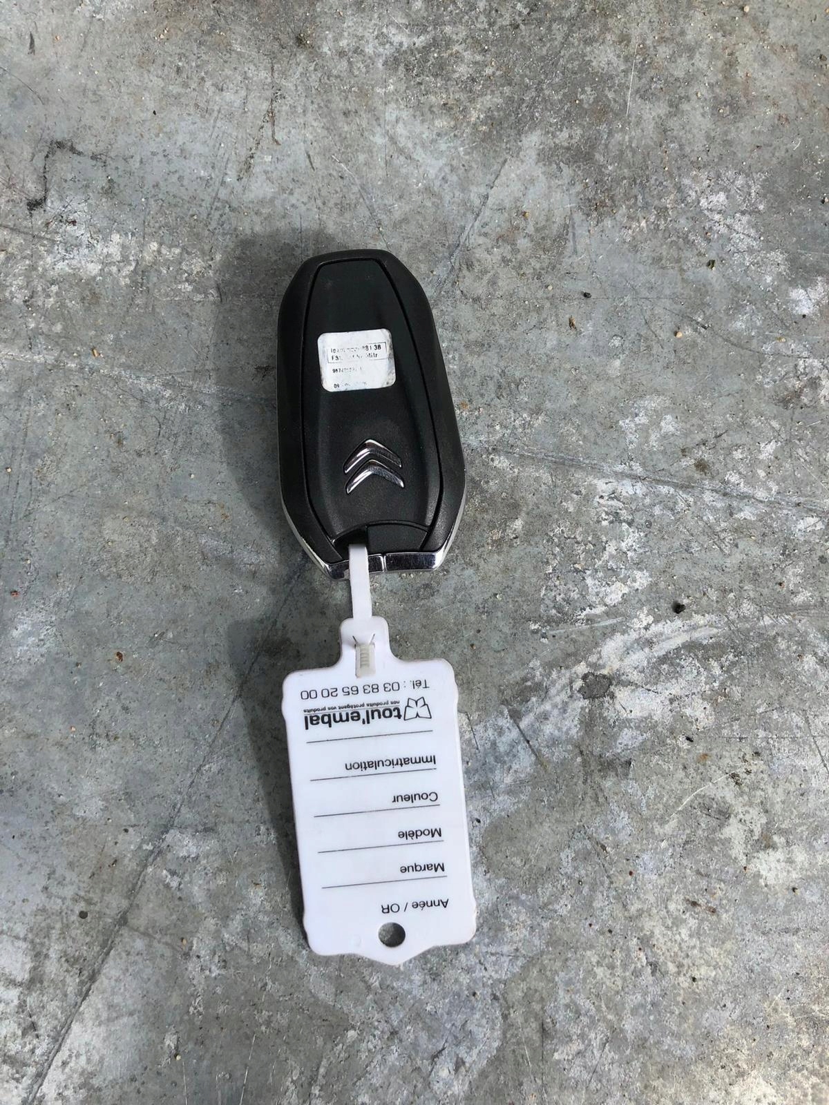 ignition key C4 PICASSO II 9800630080